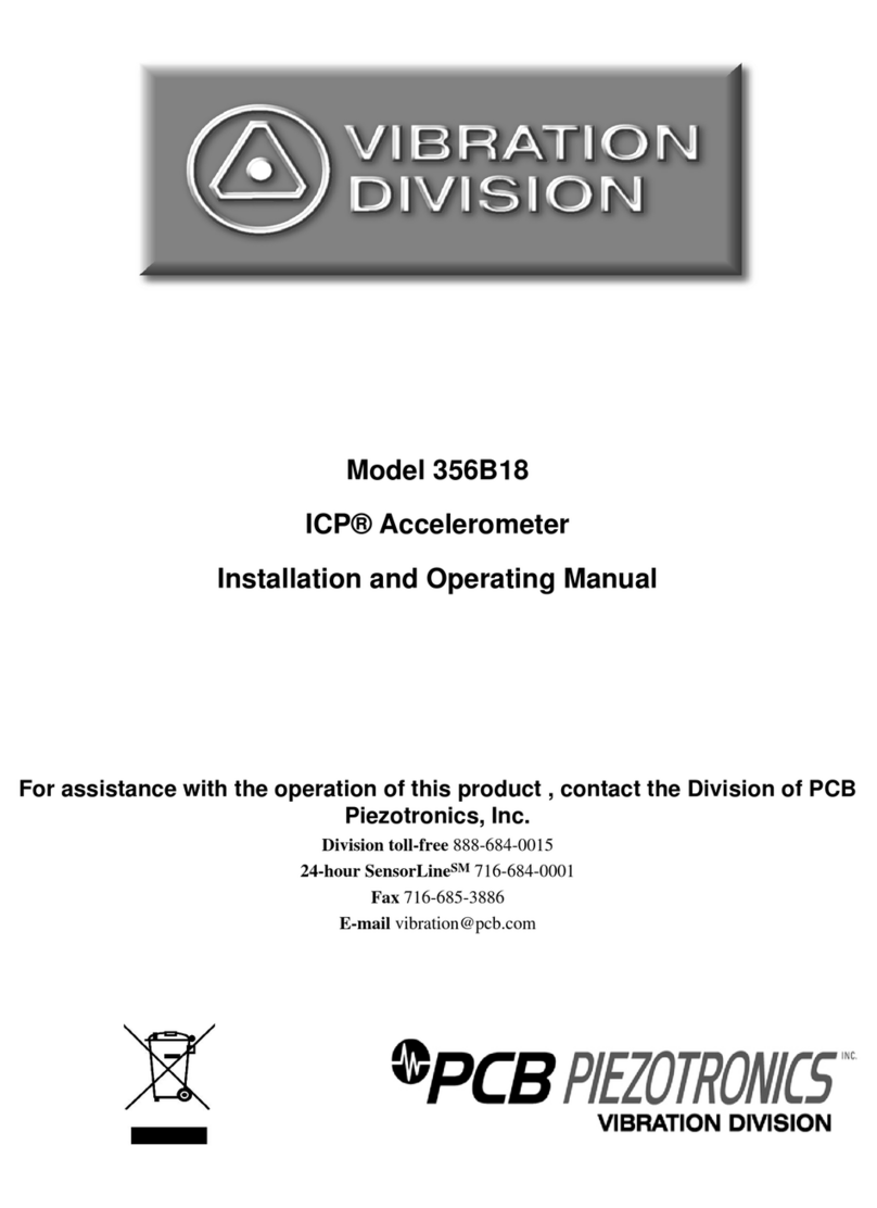 PCB Piezotronics Vibration Division ICP 356B18 User manual