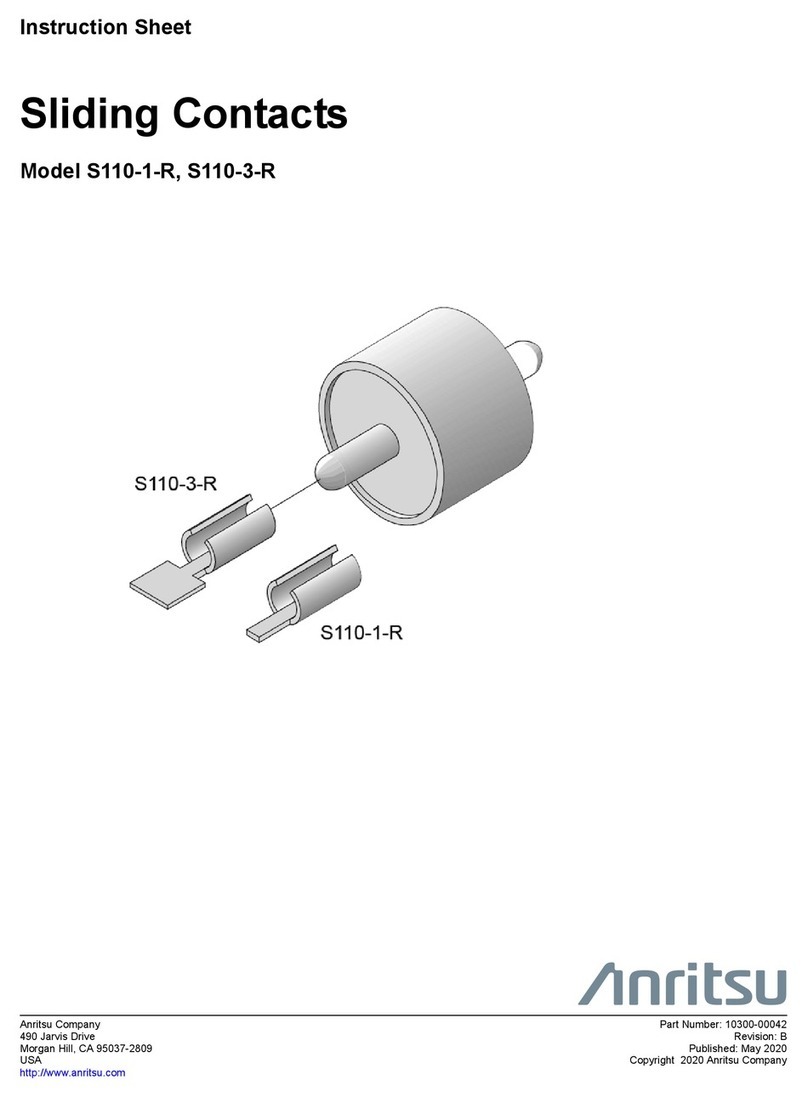Anritsu S110-1-R instruction sheet