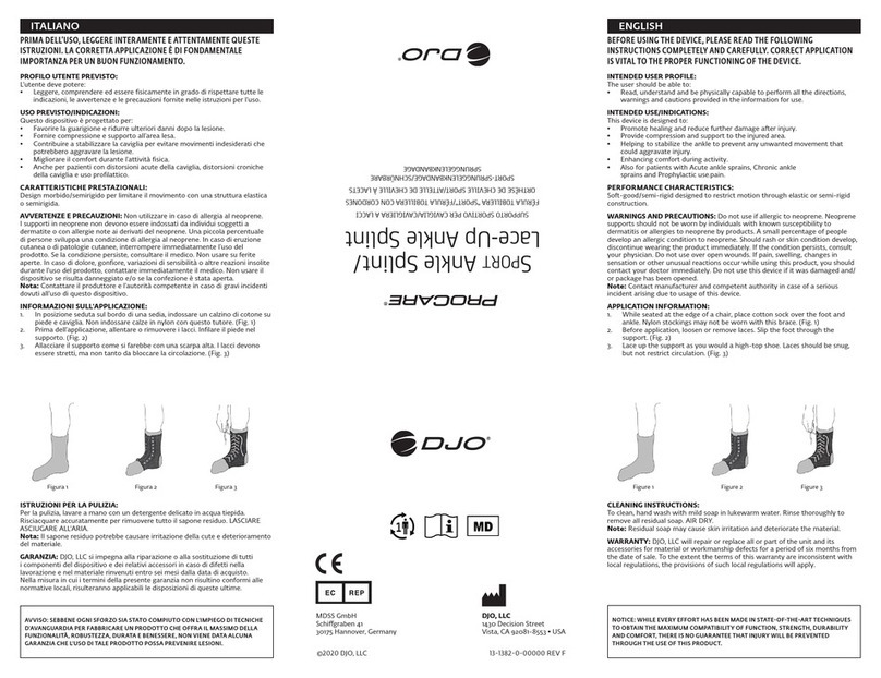 DJO Sport Ankle Splint manual DJO Sport Ankle Splint manual
