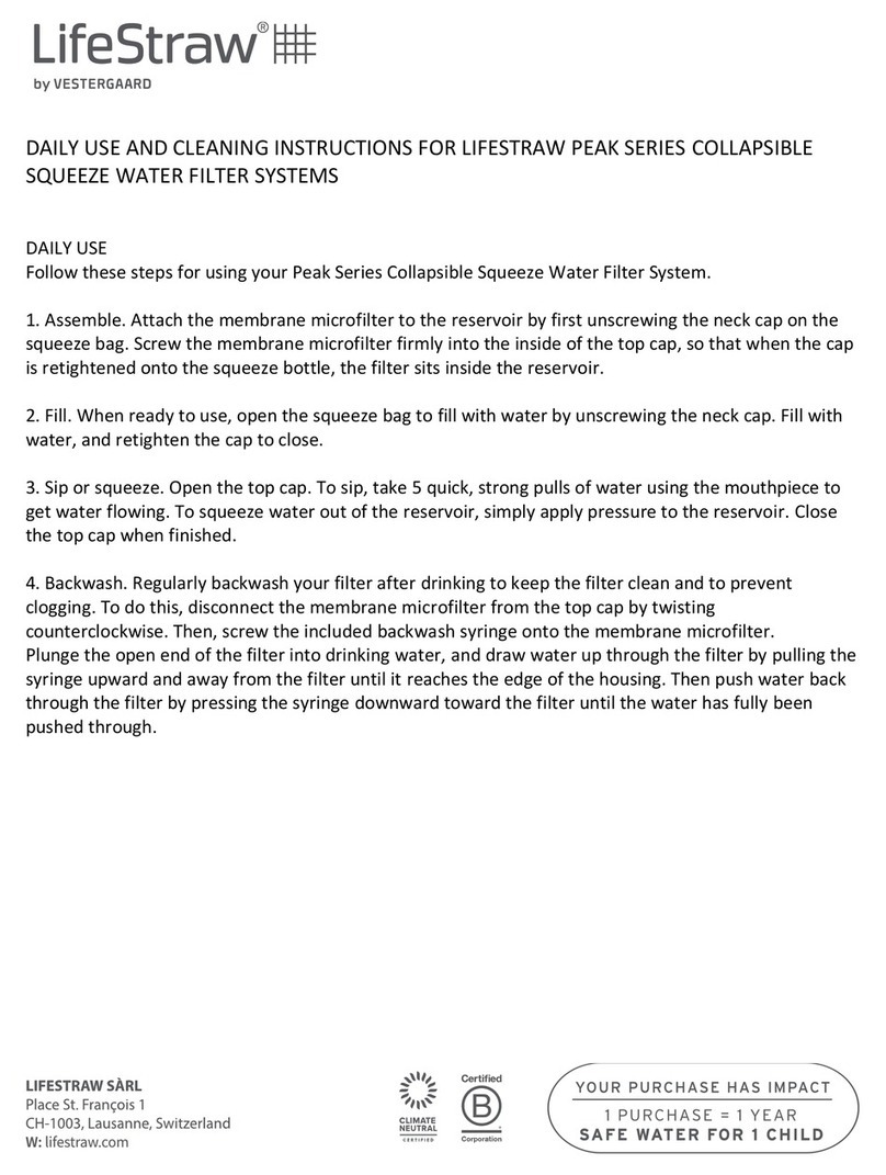 Vestergaard LifeStraw PEAK Series User manual