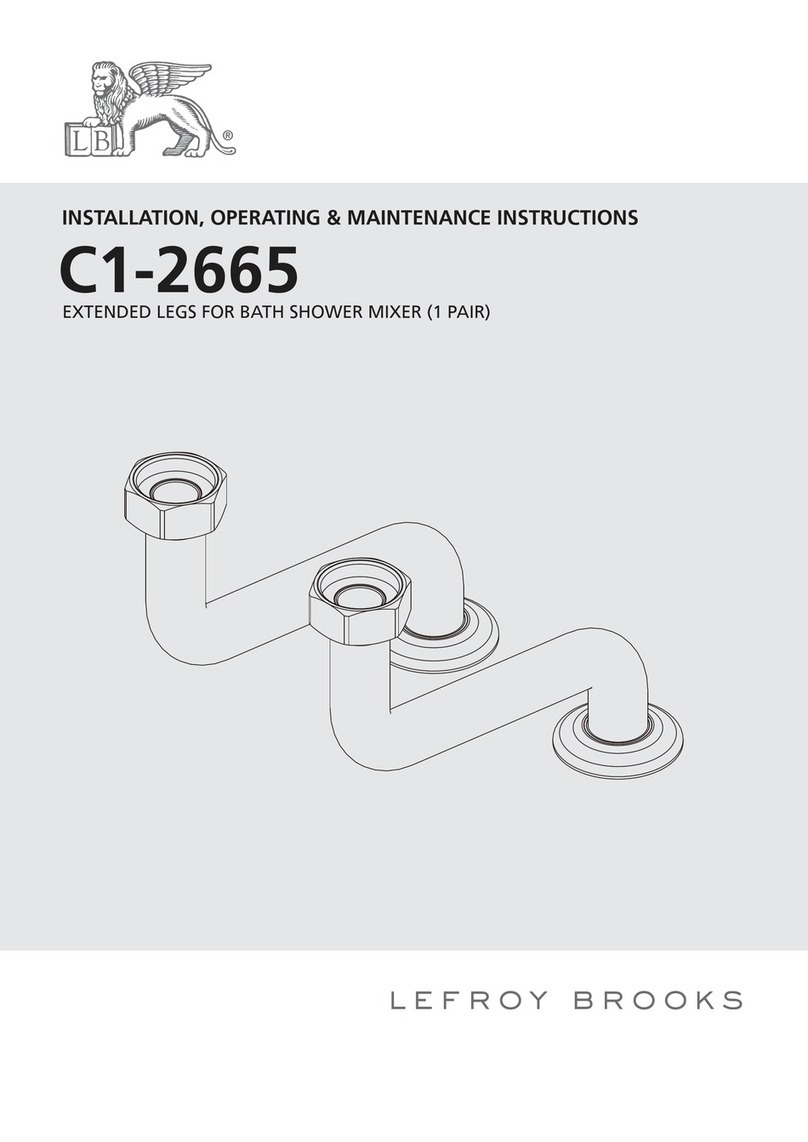 Lefroy Brooks C1-2665 Installation, operating,  & maintenance instructions