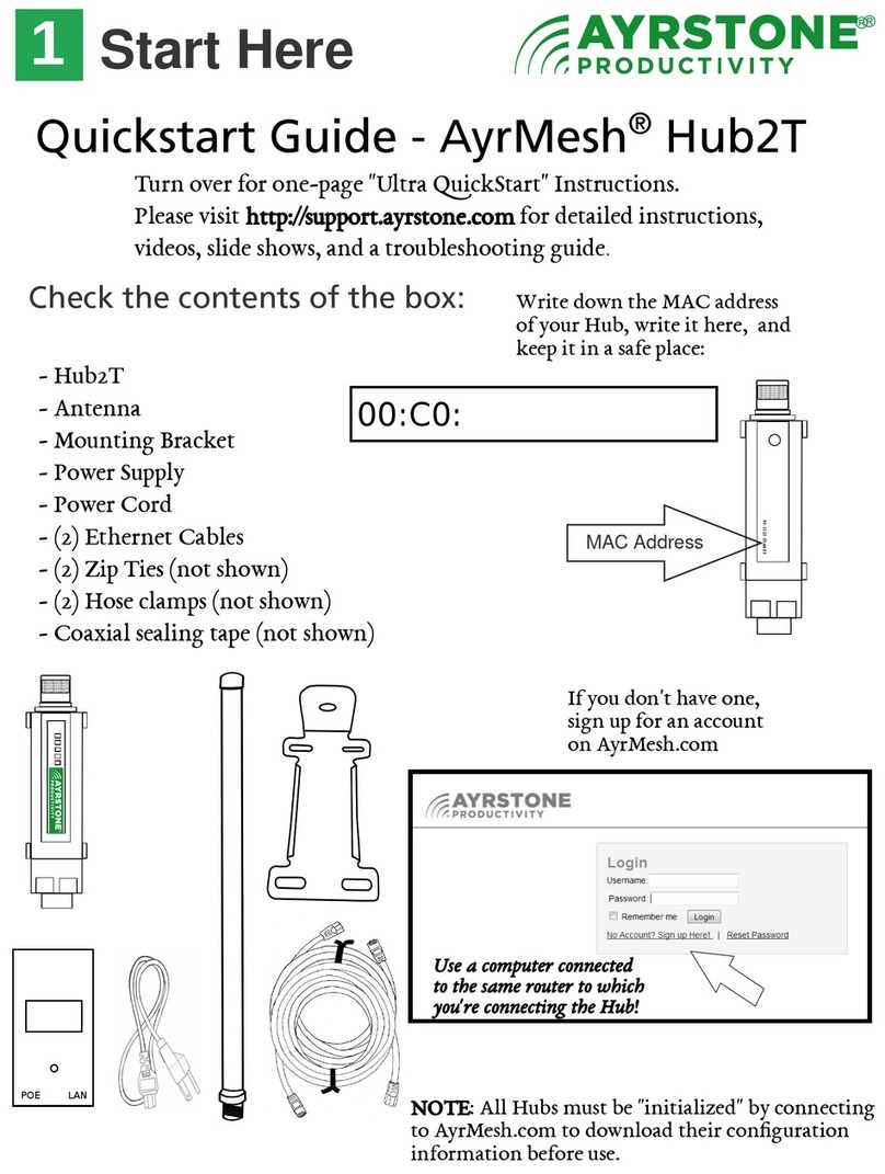 AYRSTONE AyrMesh Hub2T User manual