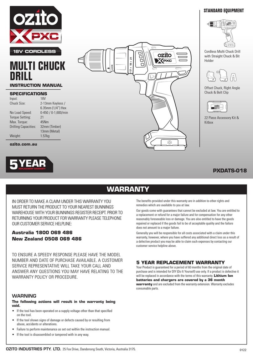 Ozito PXDATS-018 User manual Ozito PXDATS-018 User manual