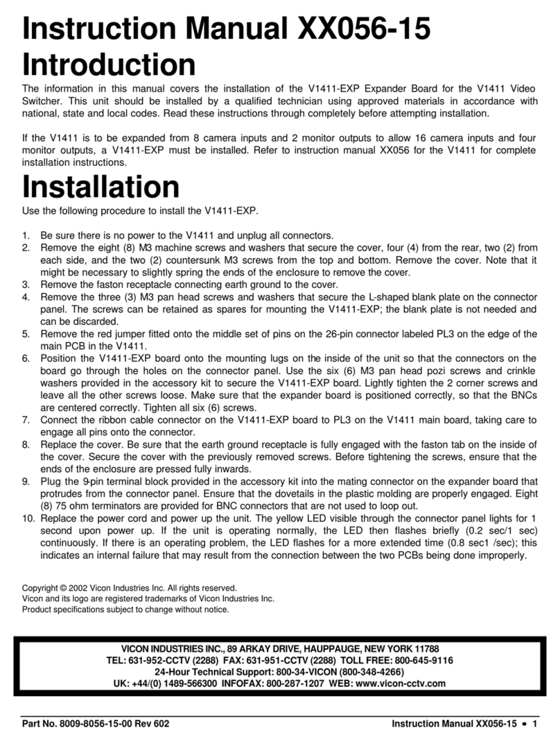 Vicon V1411-EXP instruction manual