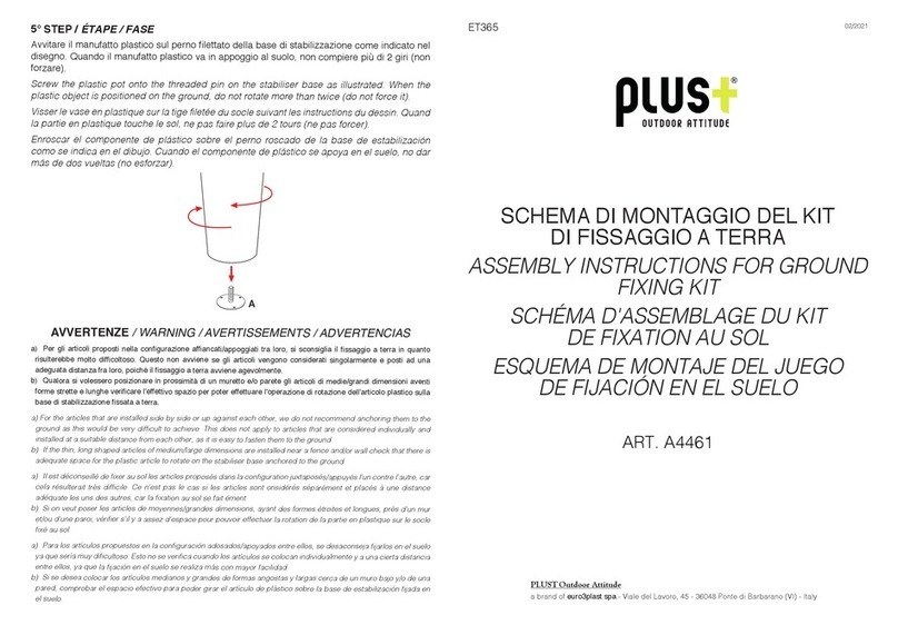 EURO3PLAST SPA PLUST A4461 Assembly instructions