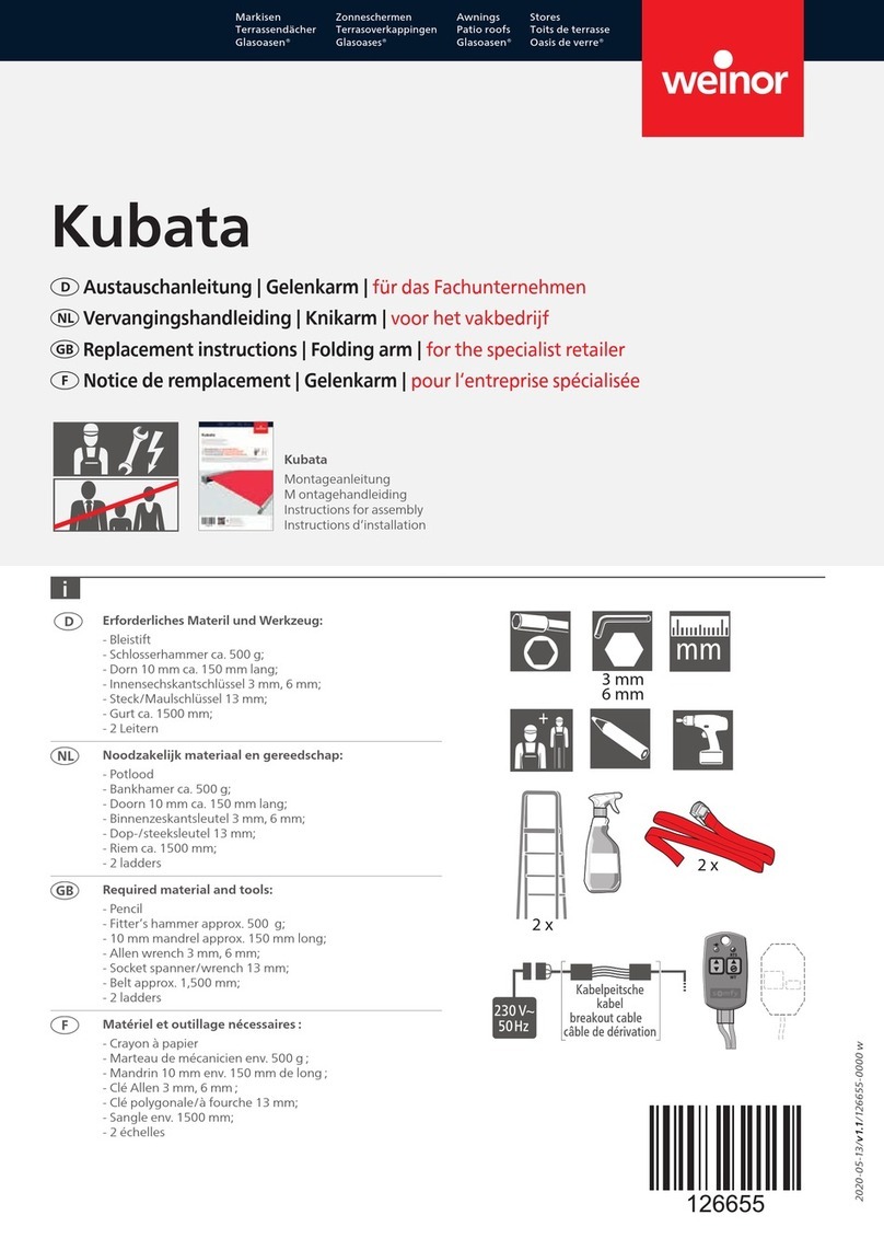 weinor Kubata Replacement instructions