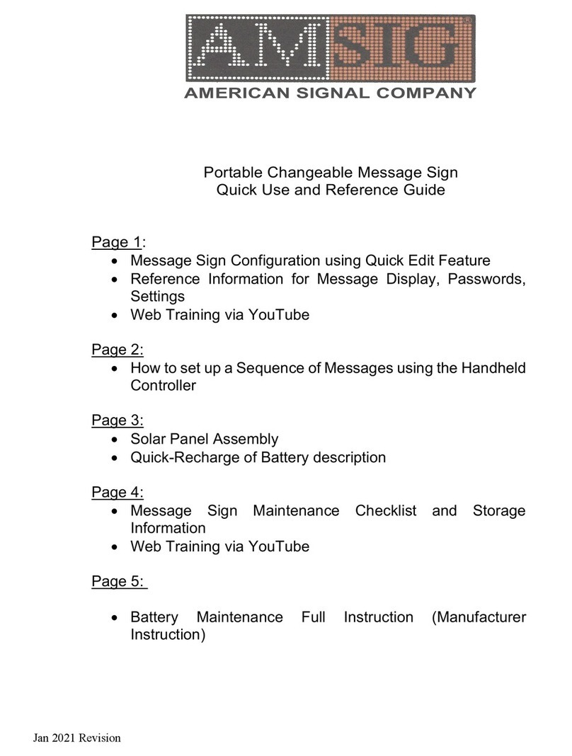 AMSIG Portable Changeable Message Sign Quick Use and Reference Guide