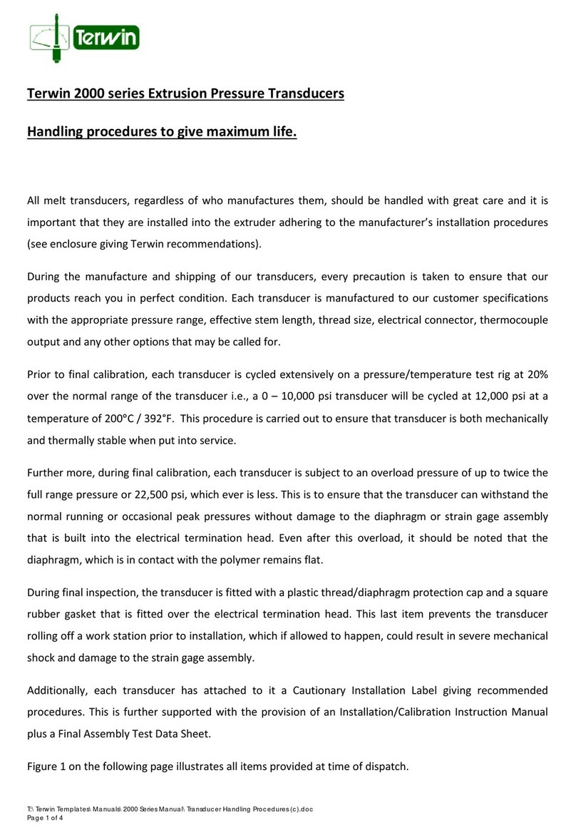 Terwin 2000 Series User manual