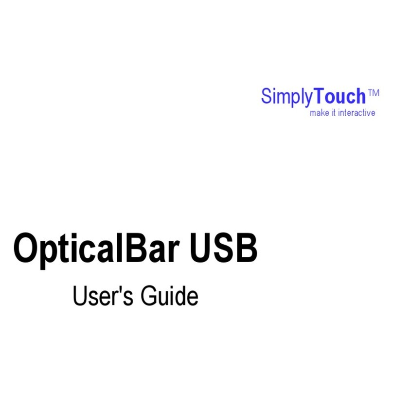 H2I SimplyTouch OpticalBar USB user guide