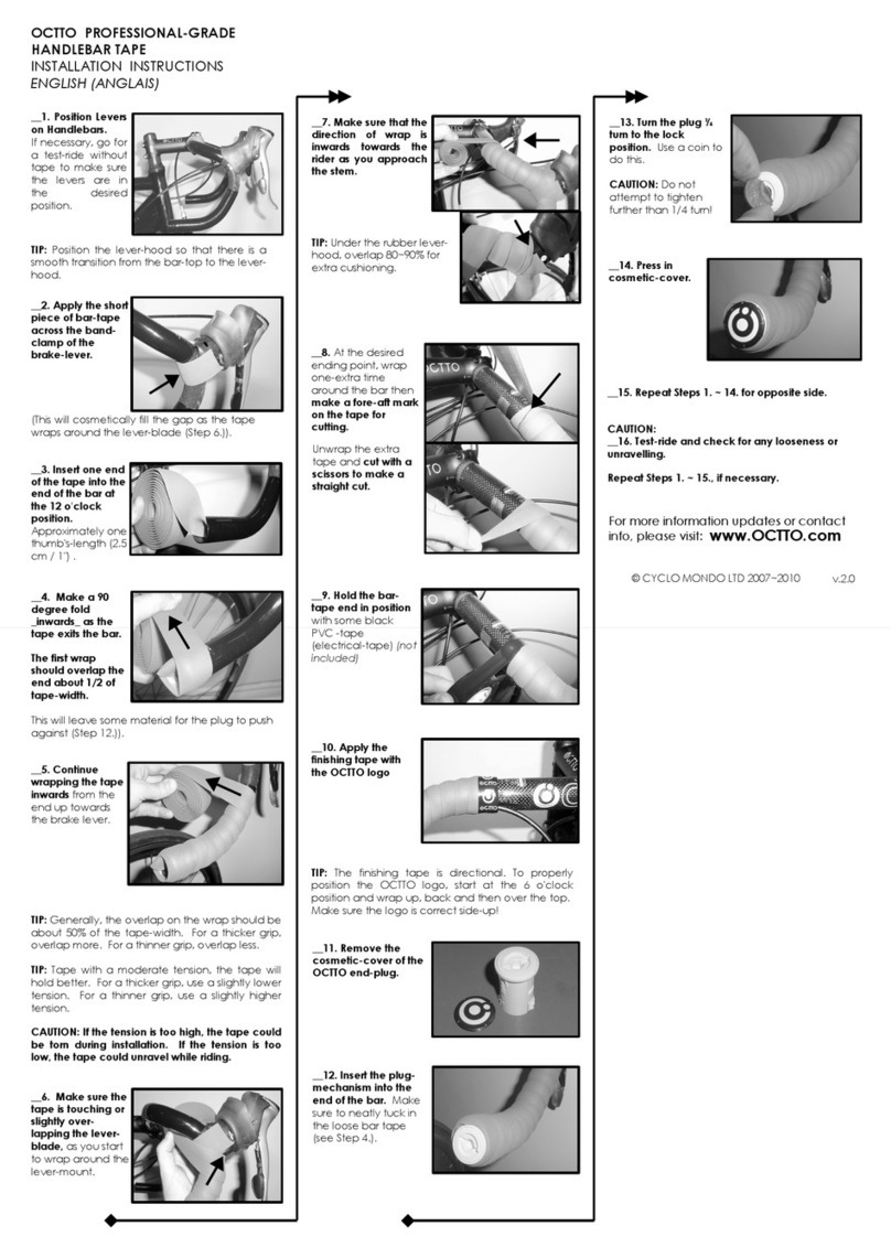 OCTTO PROFESSIONAL-GRADE HANDLEBAR TAPE installation instructions