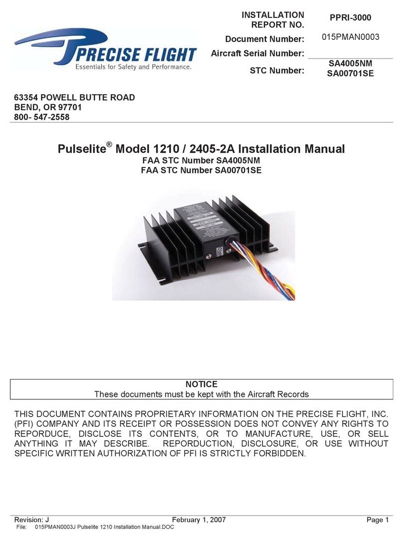 PRECISE FLIGHT Pulselite 1210 installation manual PRECISE FLIGHT Pulselite 1210 installation manual
