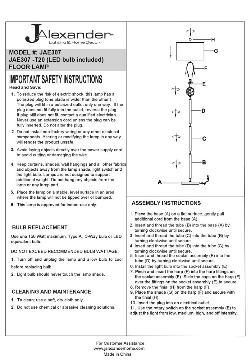JALEXANDER JAE307 Assembly instructions