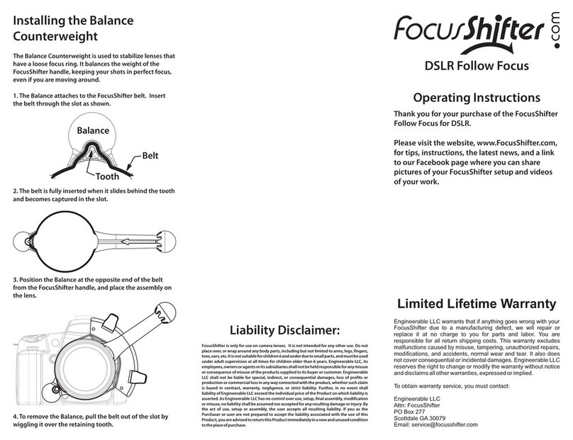 FocusShifter DSLR Follow Focus operating instructions