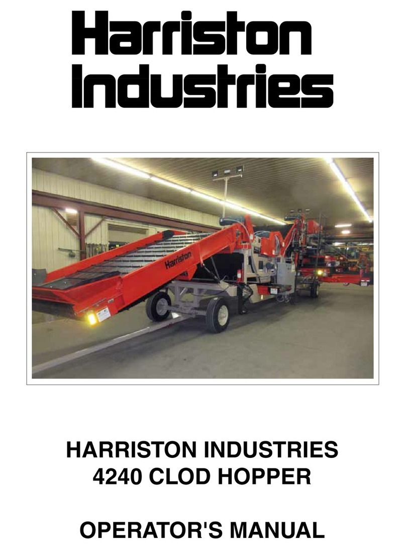 HARRISTON INDUSTRIES 4240 CLOD HOPPER Operator's manual