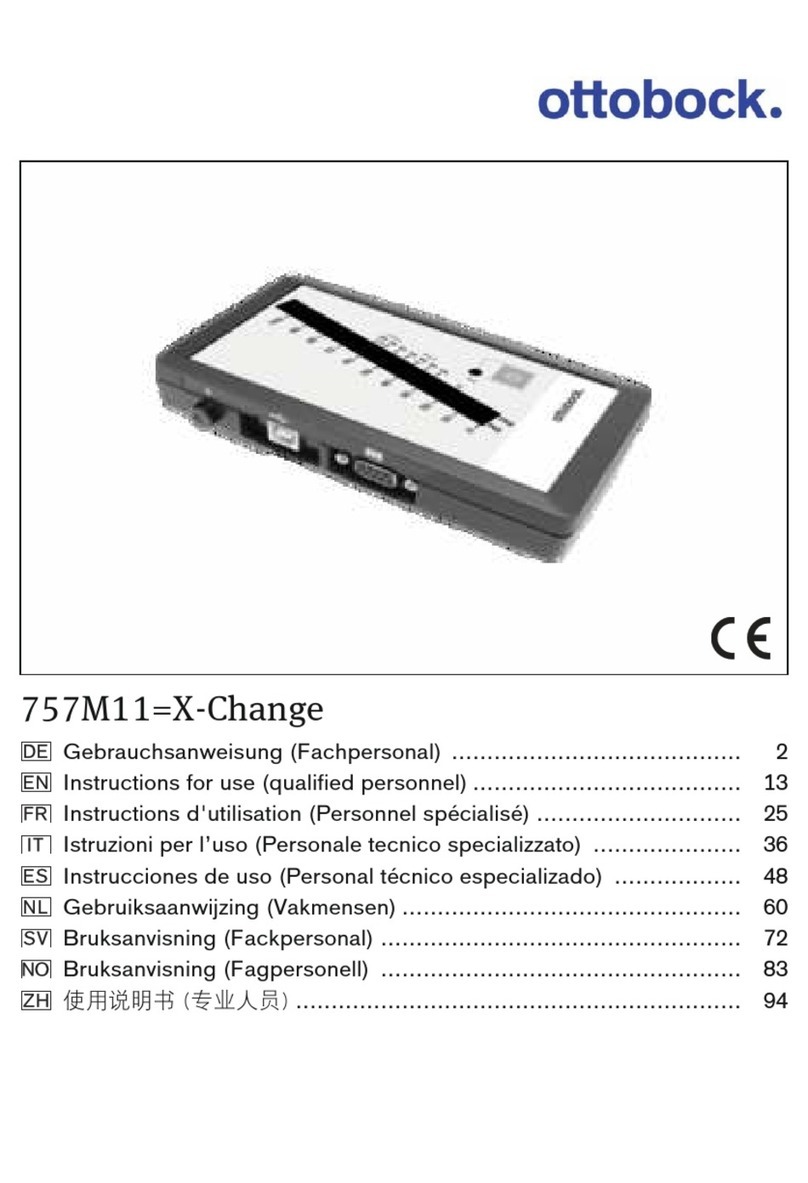 Otto Bock 757M11 X-Change User manual