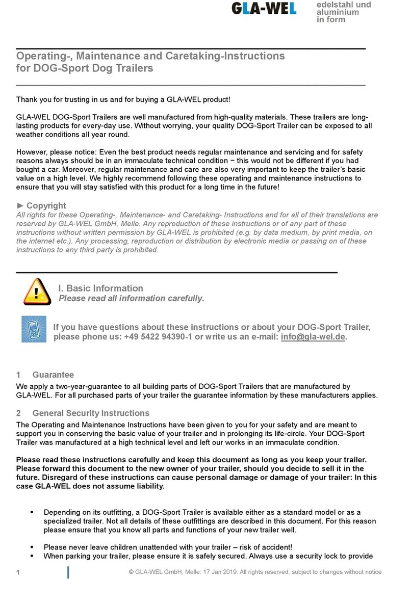 GLA-WEL DOG-Sport Operating, Maintenance and Caretaking Instructions GLA-WEL DOG-Sport Operating, Maintenance and Caretaking Instructions