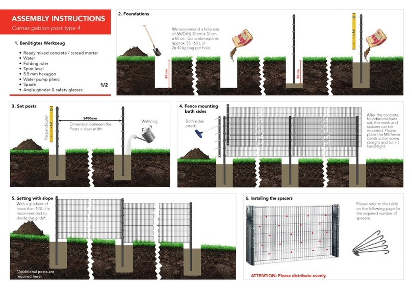 Camas gabion post type 4 Assembly instructions