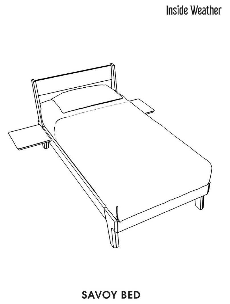 Inside Weather SAVOY BED User manual Inside Weather SAVOY BED User manual
