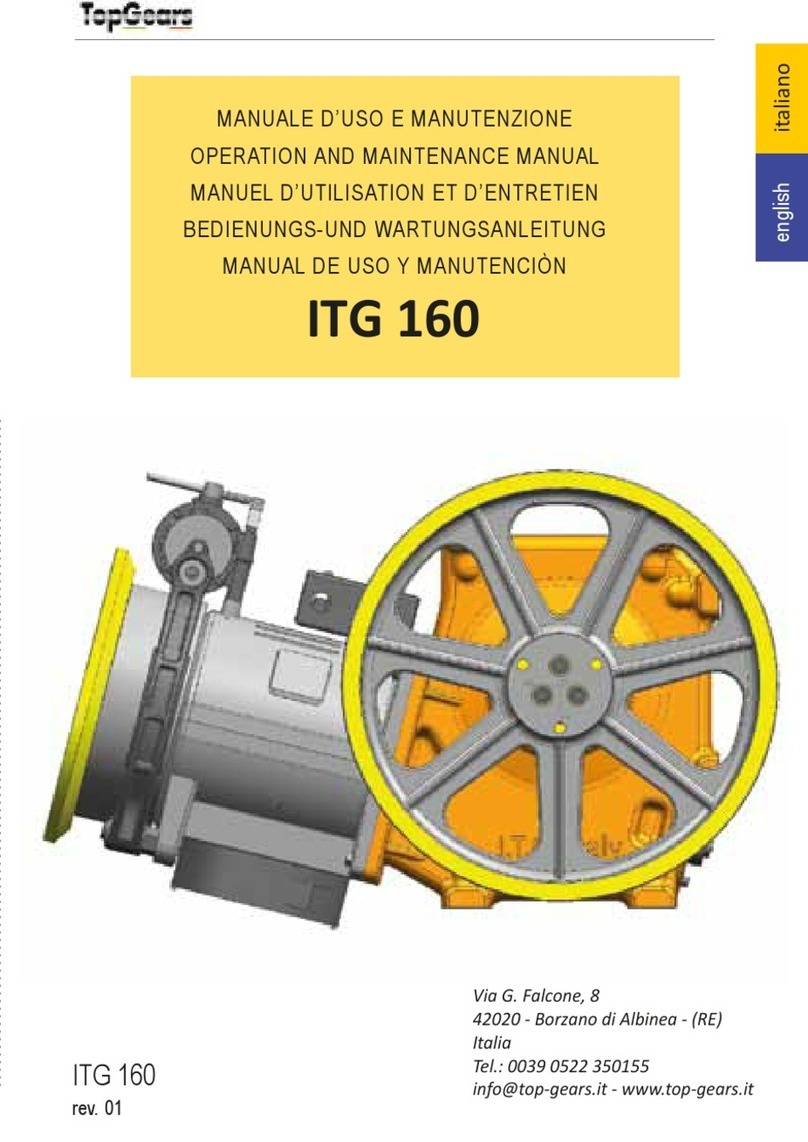 TopGears ITG 160 Operation and maintenance manual
