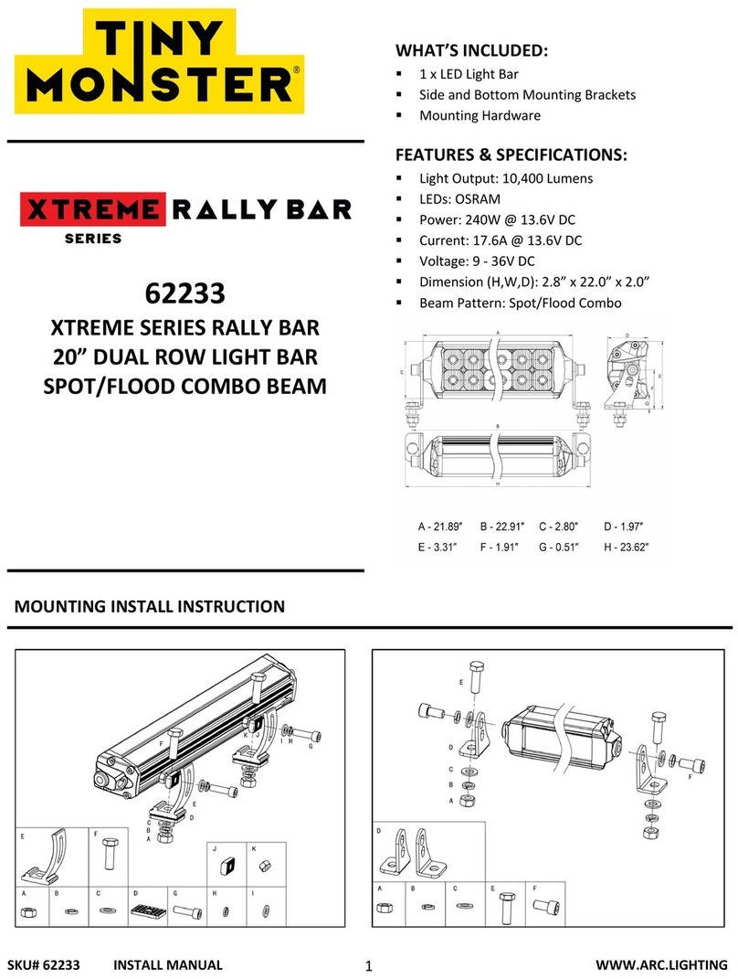 ARC Lighting Tiny Monster Xtreme Series quick start guide