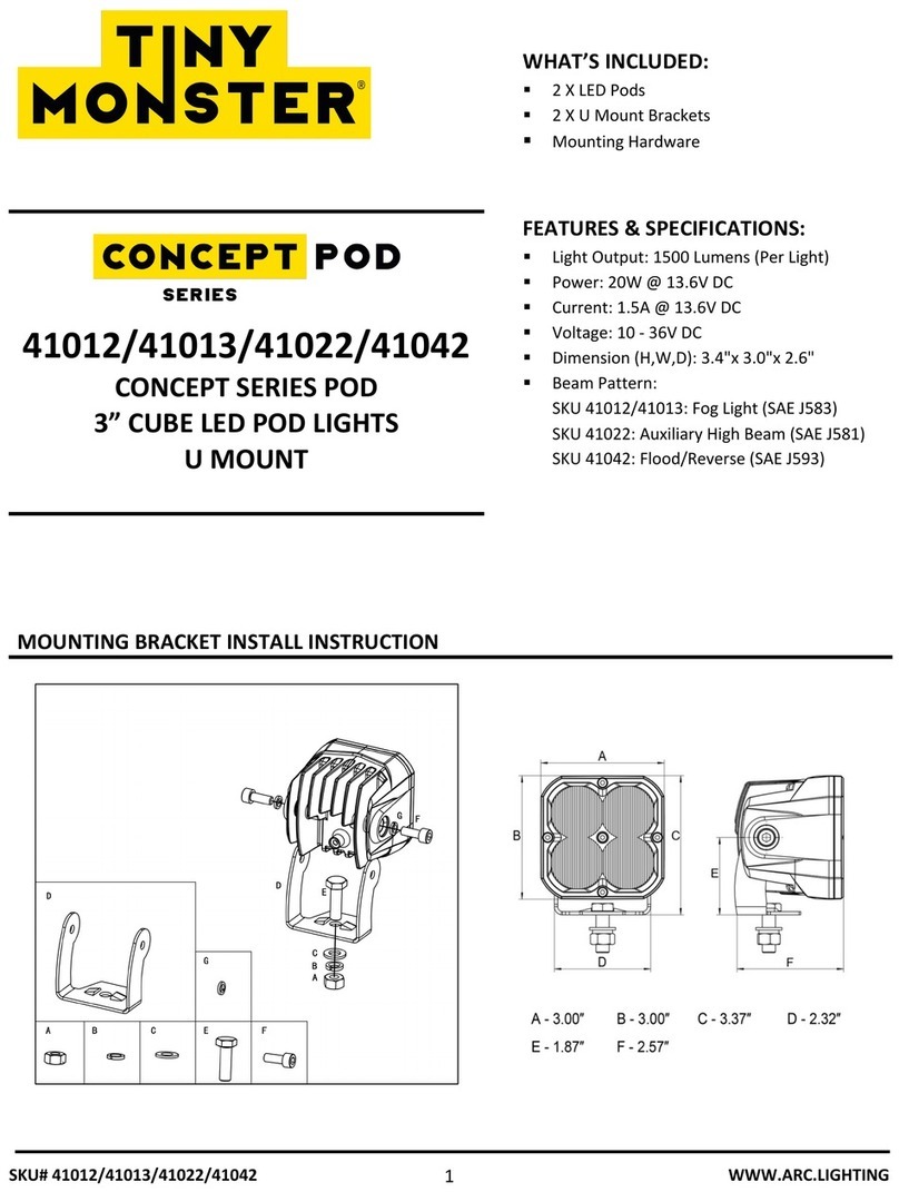 ARC Lighting Tiny Monster Concept Series quick start guide