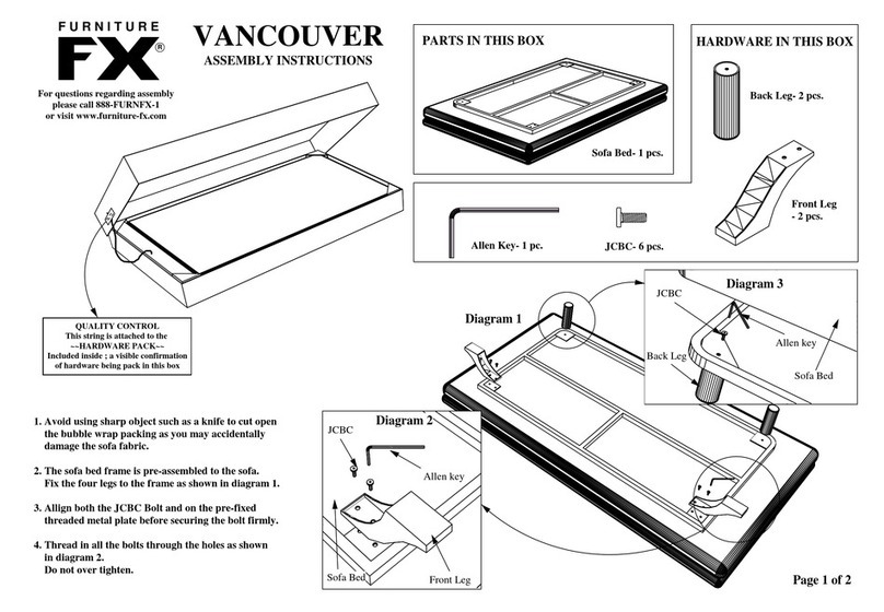 Furniture FX VANCOUVER Assembly instructions Furniture FX VANCOUVER Assembly instructions