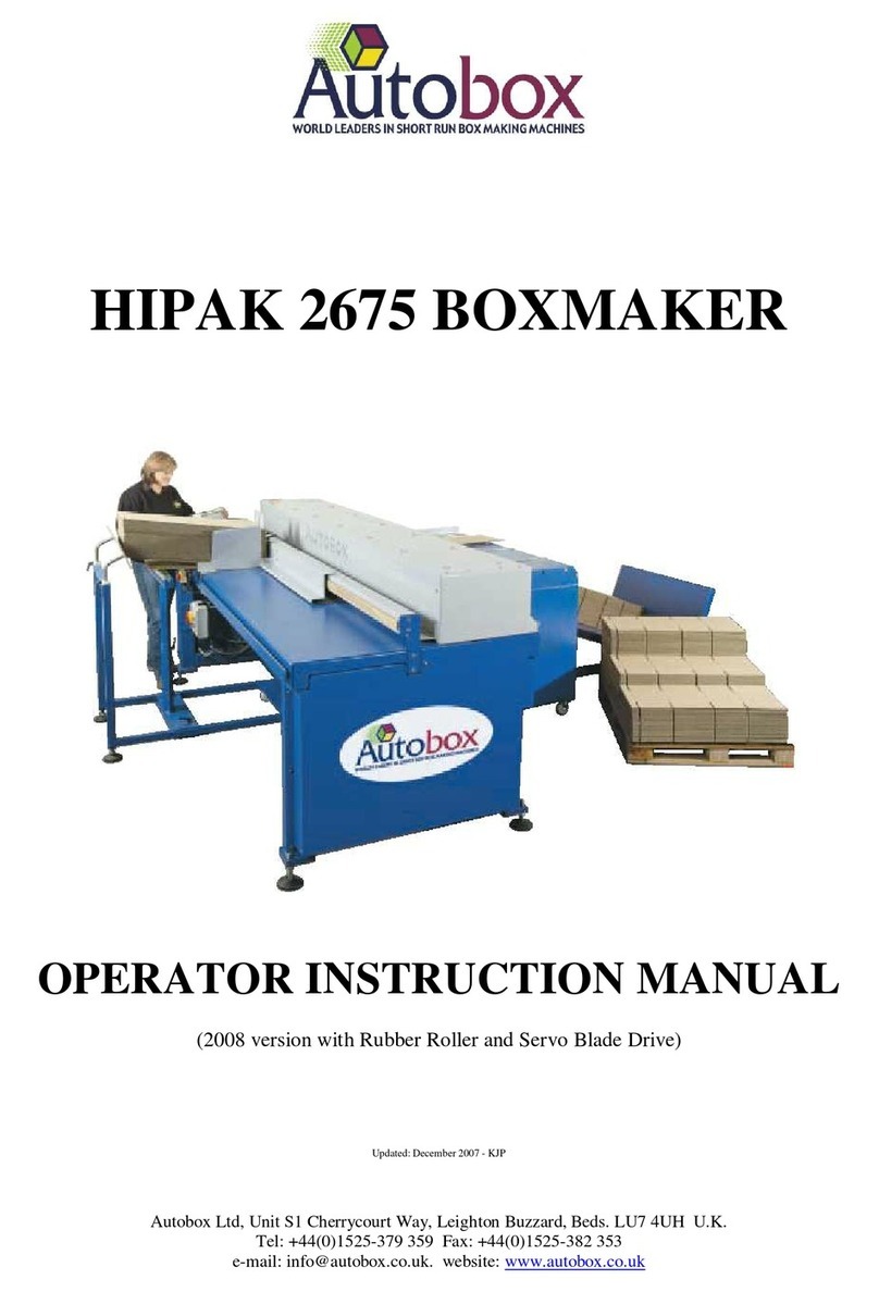 Autobox HIPAK 2675 Operator's instruction manual Autobox HIPAK 2675 Operator's instruction manual
