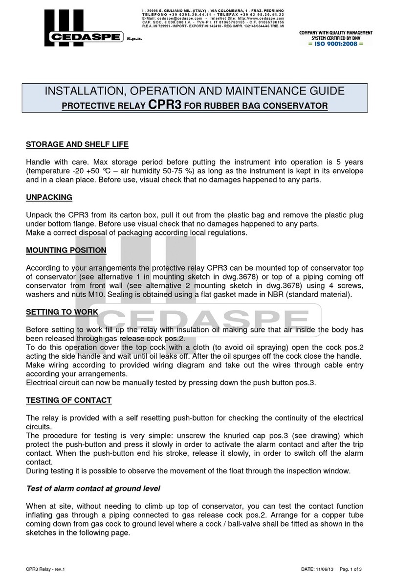 Cedaspe CPR3 Installation, operation and maintenance guide