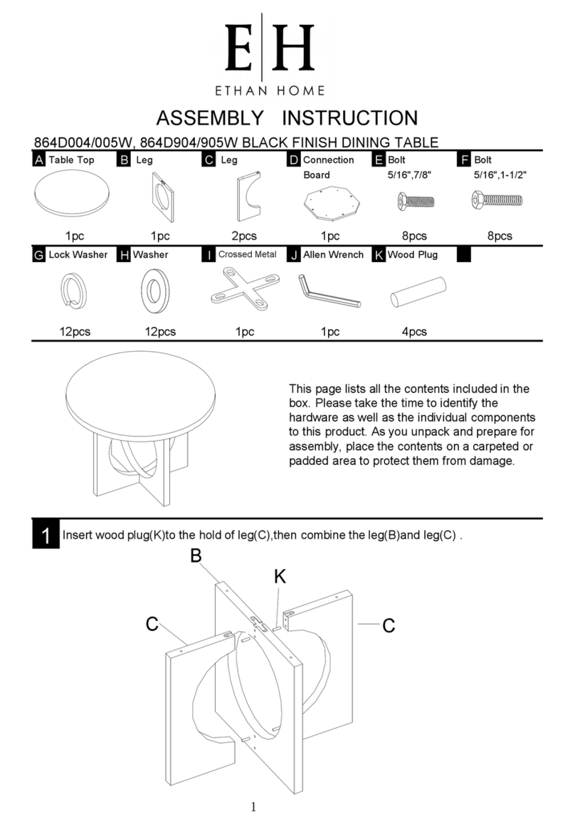 Ethan Home 864D004W Assembly instruction