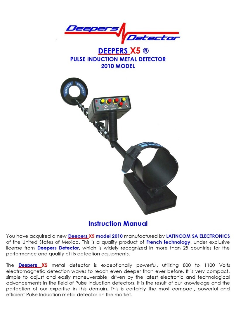Deepers Detector Deepers X5 2010 instruction manual