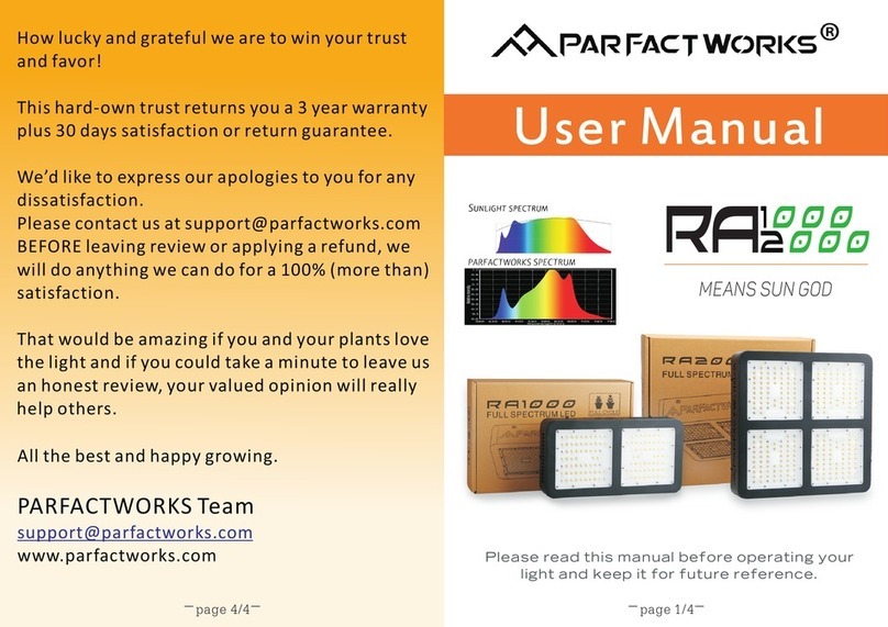 PARFACTWORKS RA1000 user manual