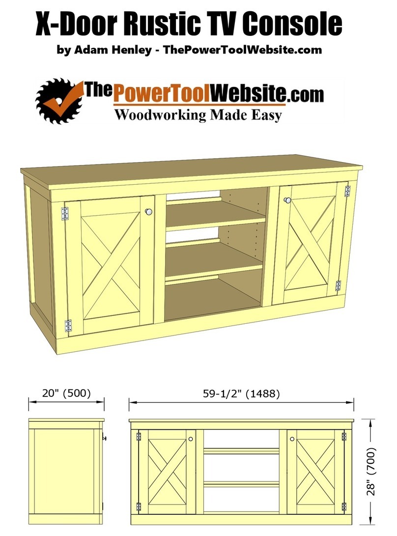 Adam Henley X-Door Rustic TV Console Assembly instructions