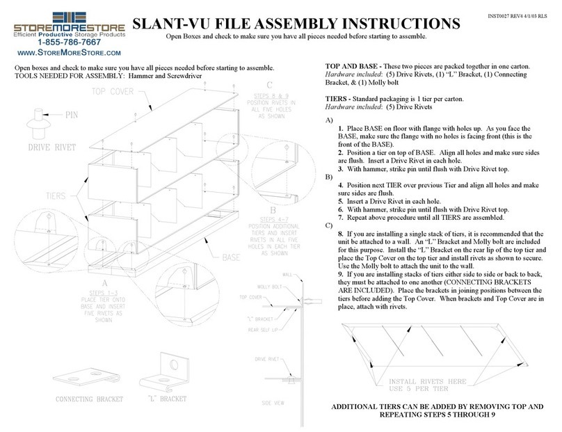 Store More Store SLANT-VU FILE Assembly instructions