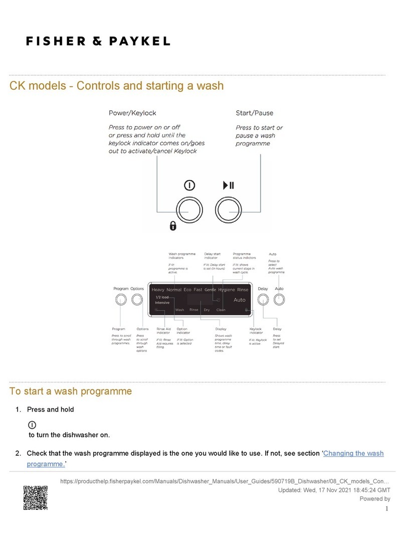 Fisher & Paykel CK Series User manual
