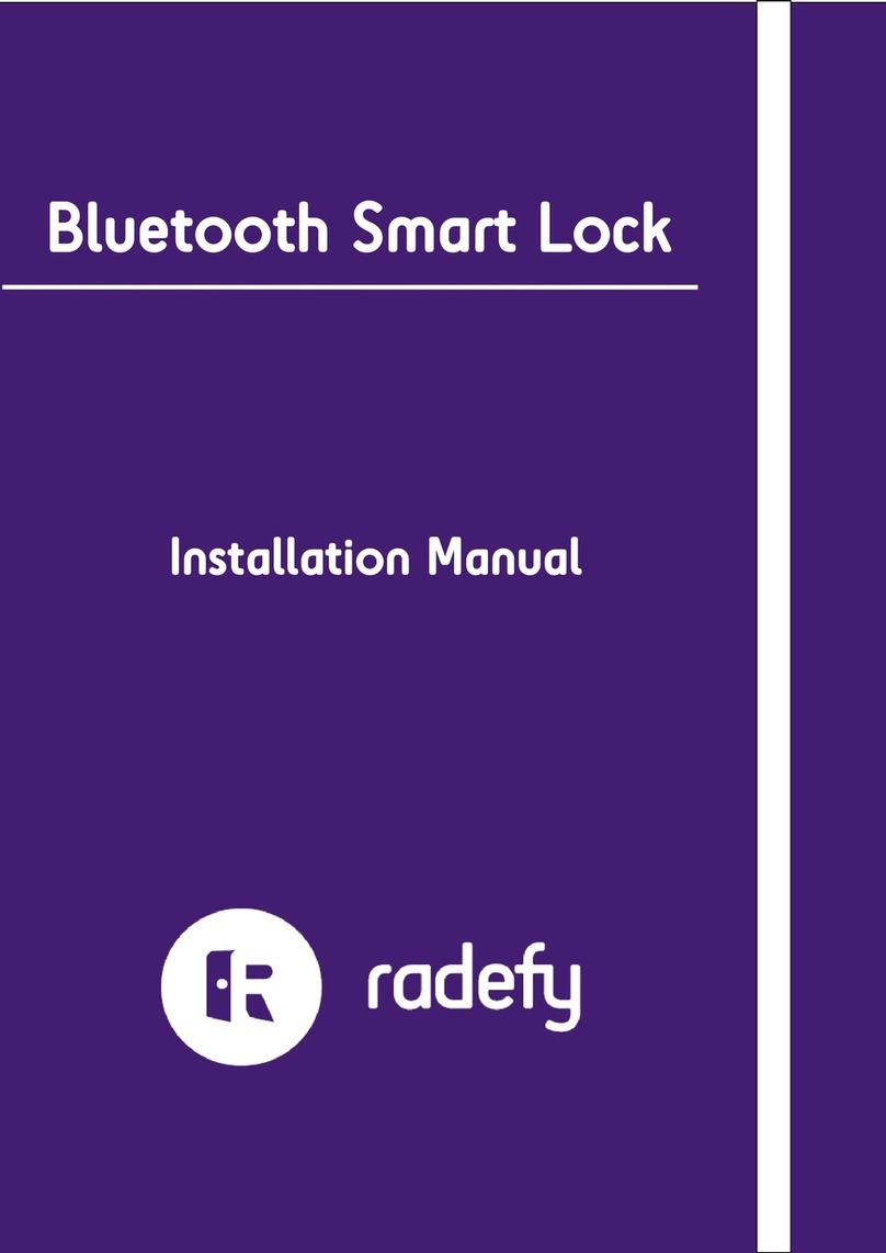 radefy Bluetooth Smart Lock User manual