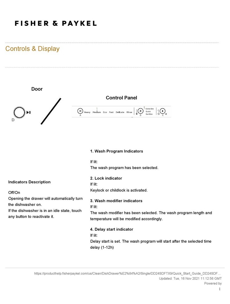 Fisher & Paykel DISHDRAWER DD24SDFTX9 User manual