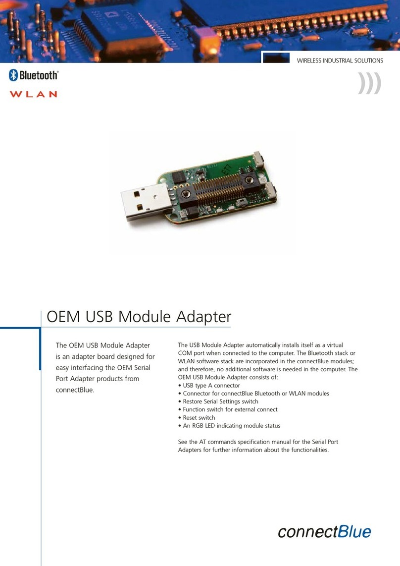 connectBlue OEM USB Module Adapter manual