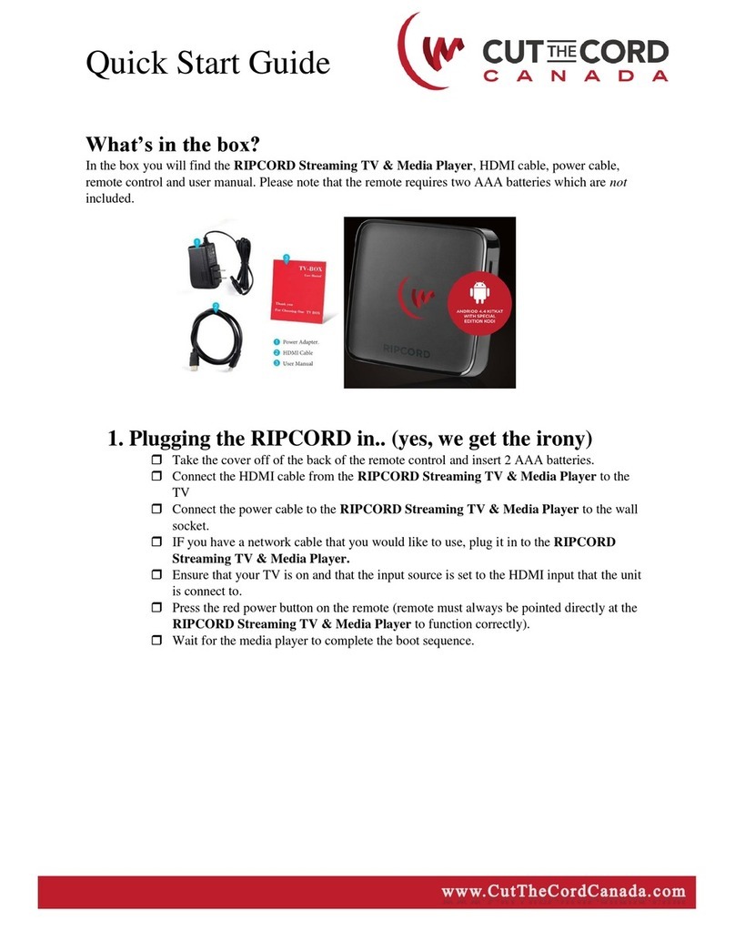CUT THE CORD CANADA RIPCORD quick start guide