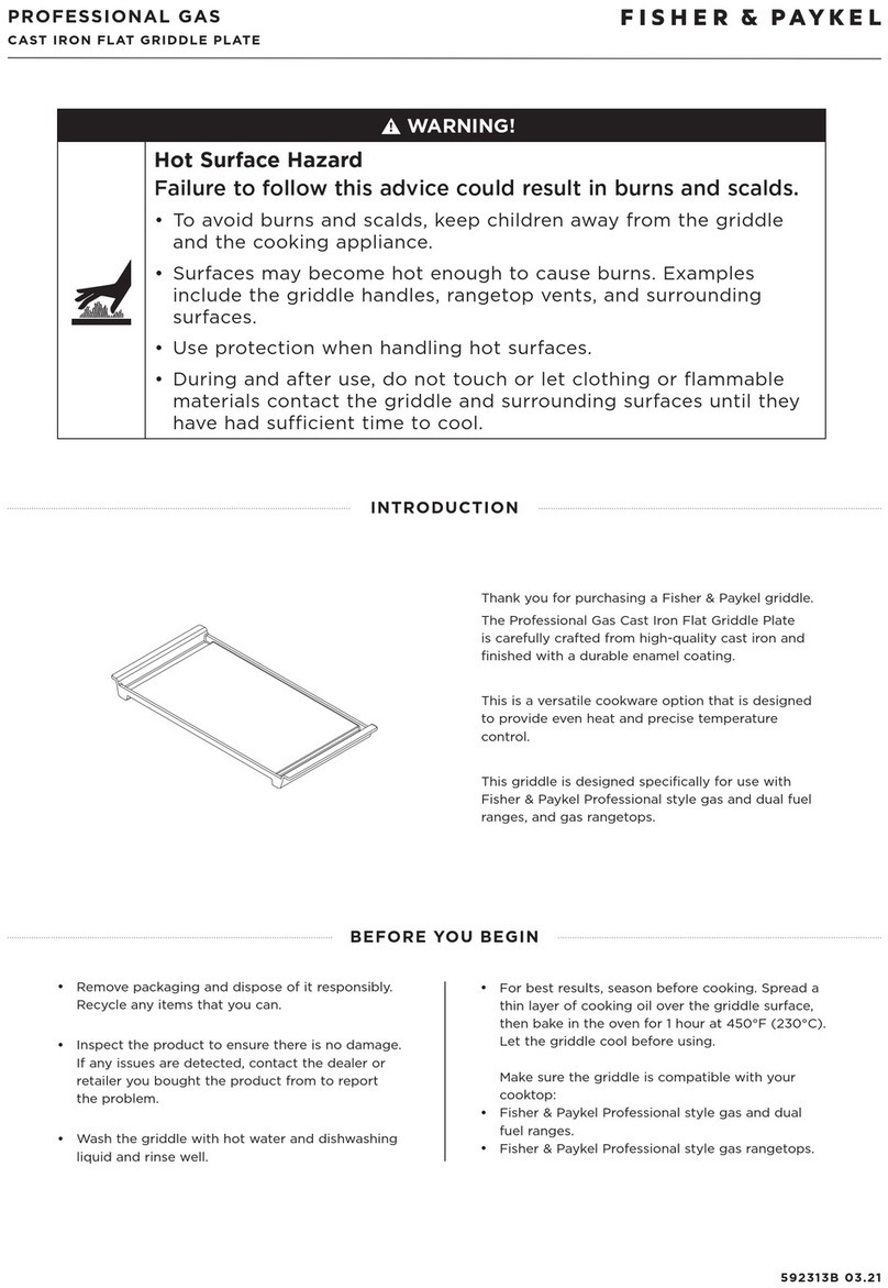 Fisher & Paykel GPRG12 User manual