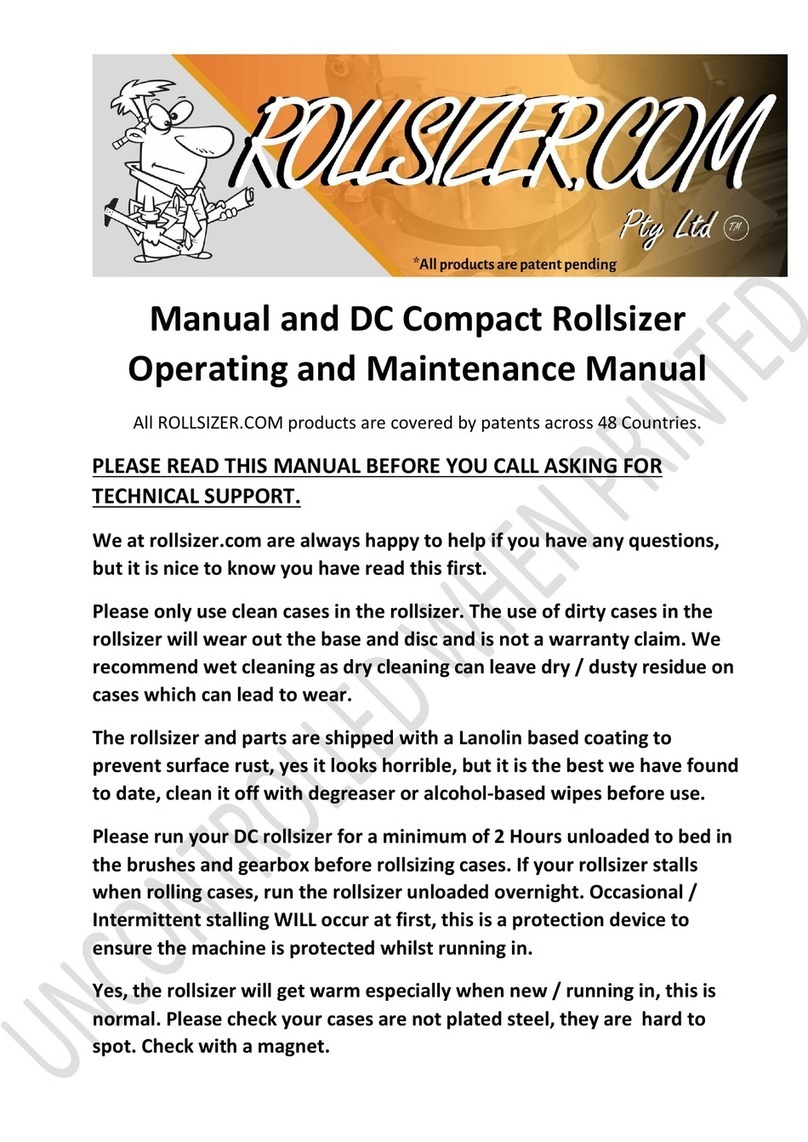 Rollsizer Manual Operating instructions