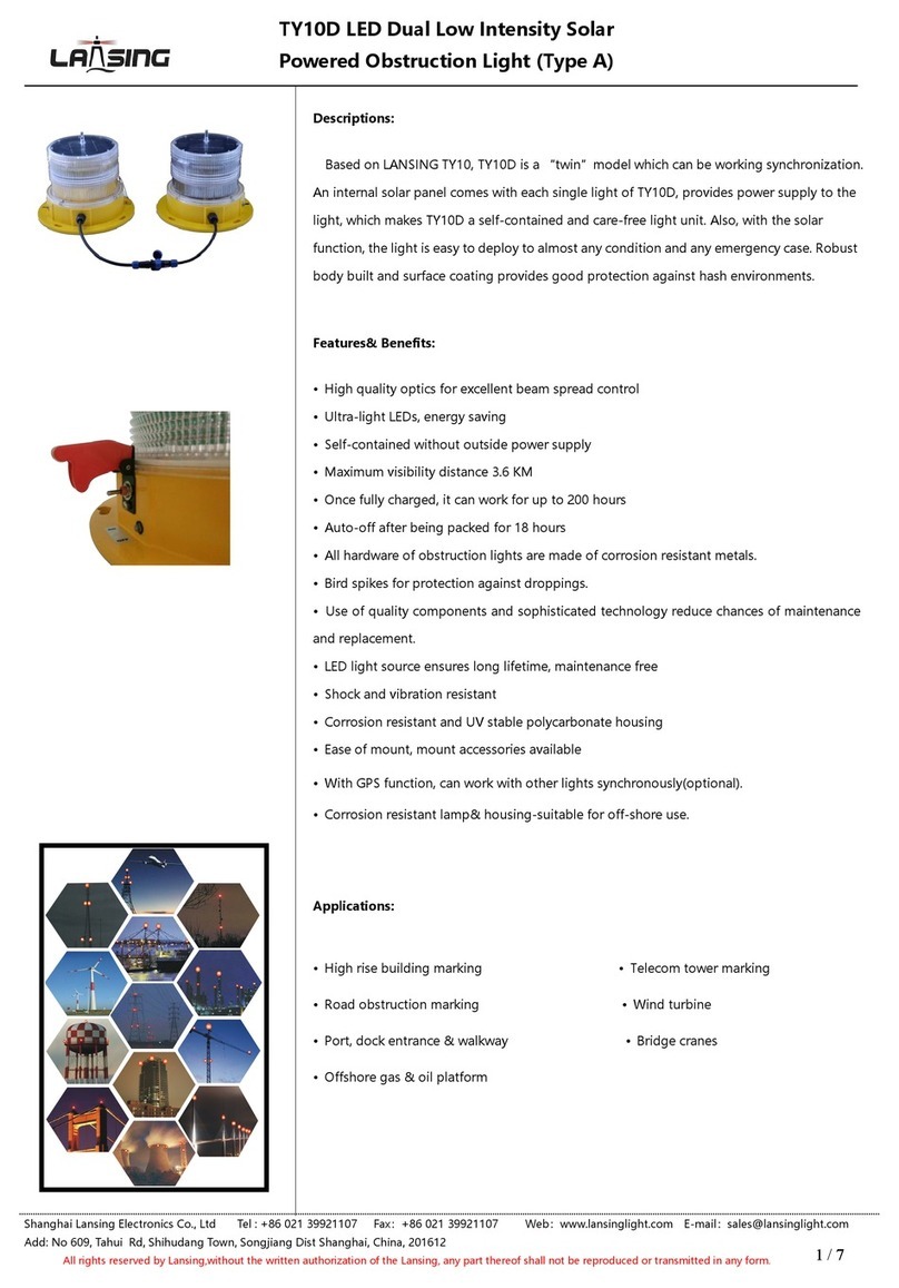 LANSING LIGHTING TY10D User manual