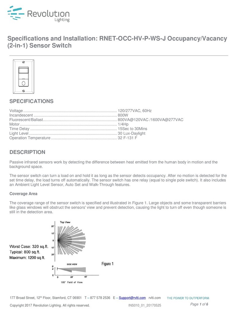 Revolution Lightning RNET-OCC-HV-P-WS-J User manual