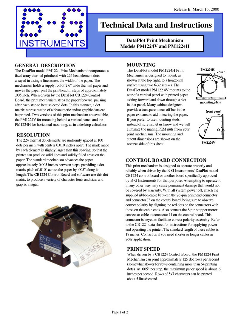 B-G Instruments PM1224V Technical data and instructions