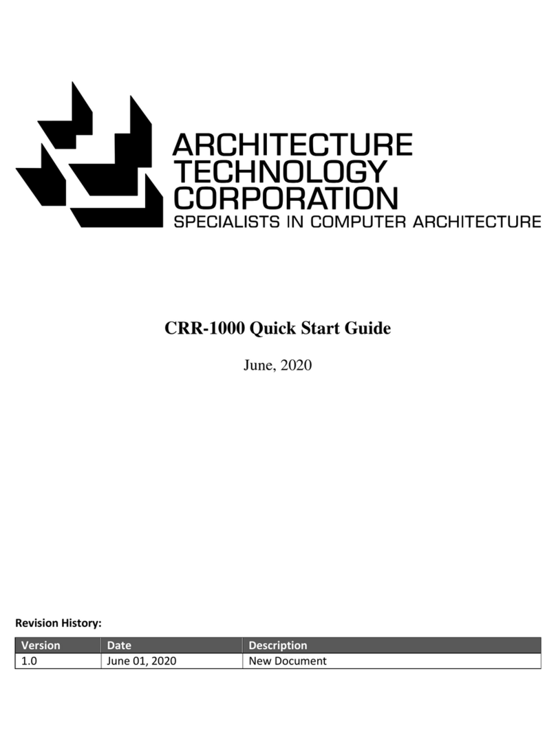 ARCHITECTURE TECHNOLOGY CORPORATION CRR-1000 quick start guide ARCHITECTURE TECHNOLOGY CORPORATION CRR-1000 quick start guide