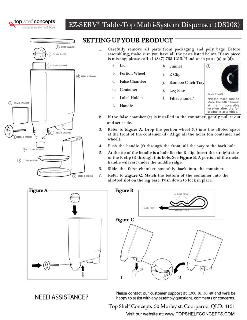 top shelf concepts EZ-SERV DS108 quick start guide