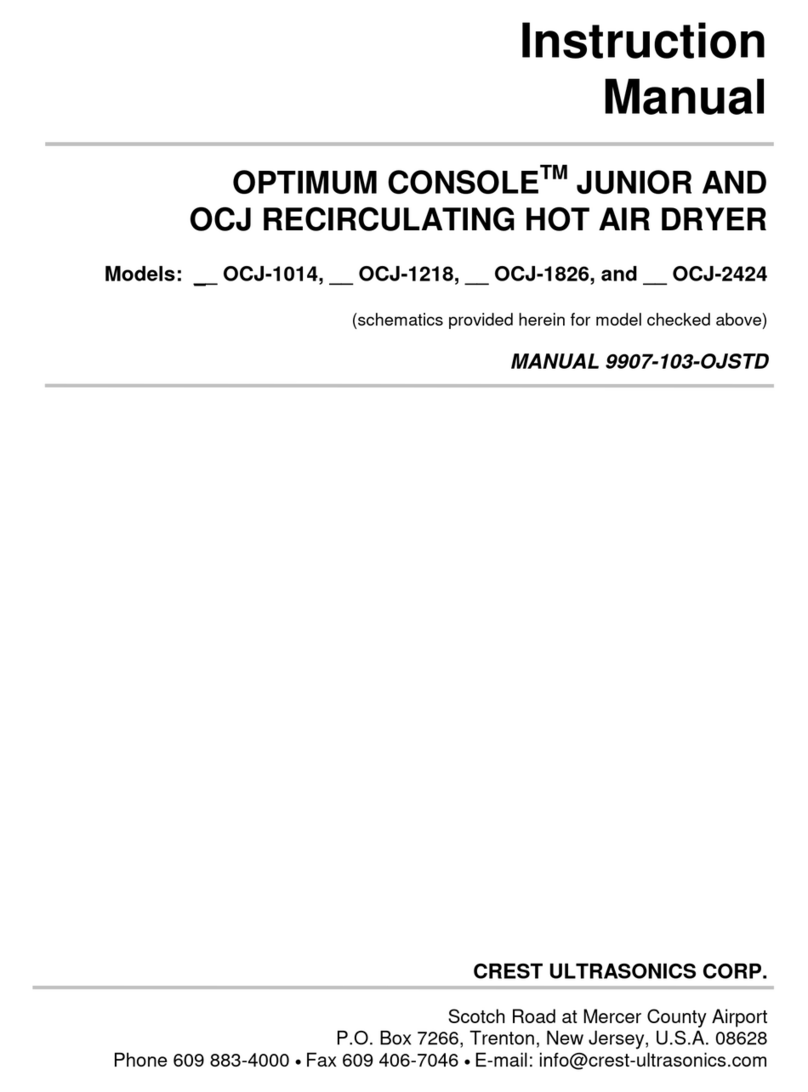 CREST ULTRASONICS OPTIMUM CONSOLE OCJ-1014 instruction manual