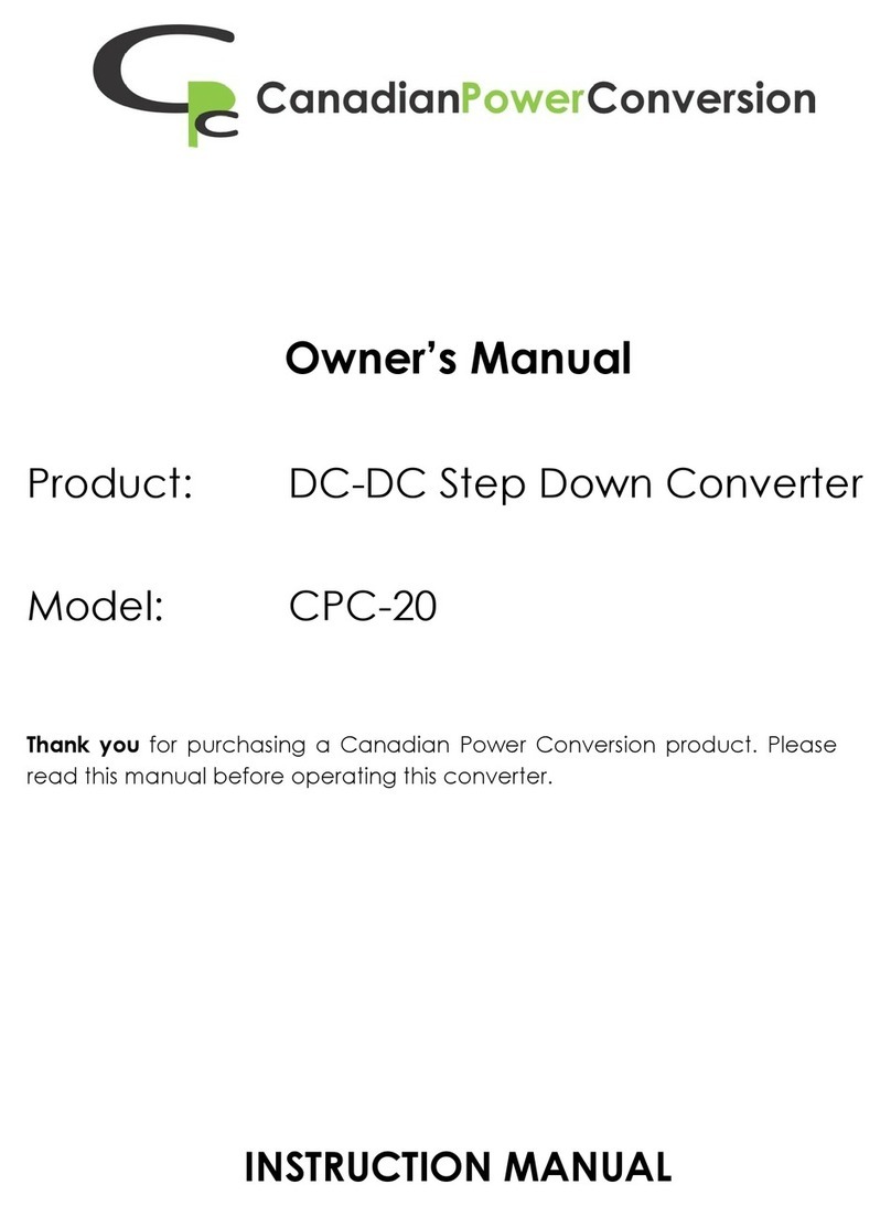 Canadian Power Conversion CPC-20 owner's manual