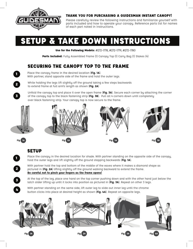 GUIDESMAN 272-1778 SETUP & TAKEDOWN INSTRUCTIONS