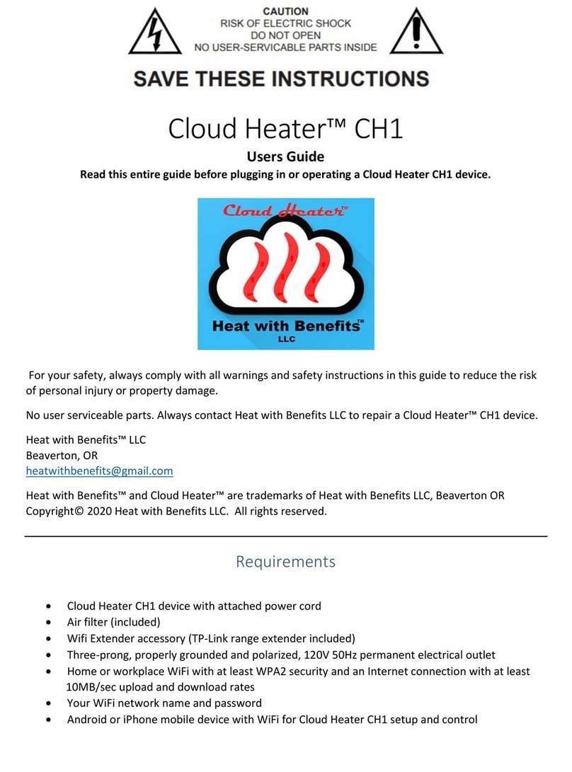 Heat with Benefits Cloud Heater CH1 user guide