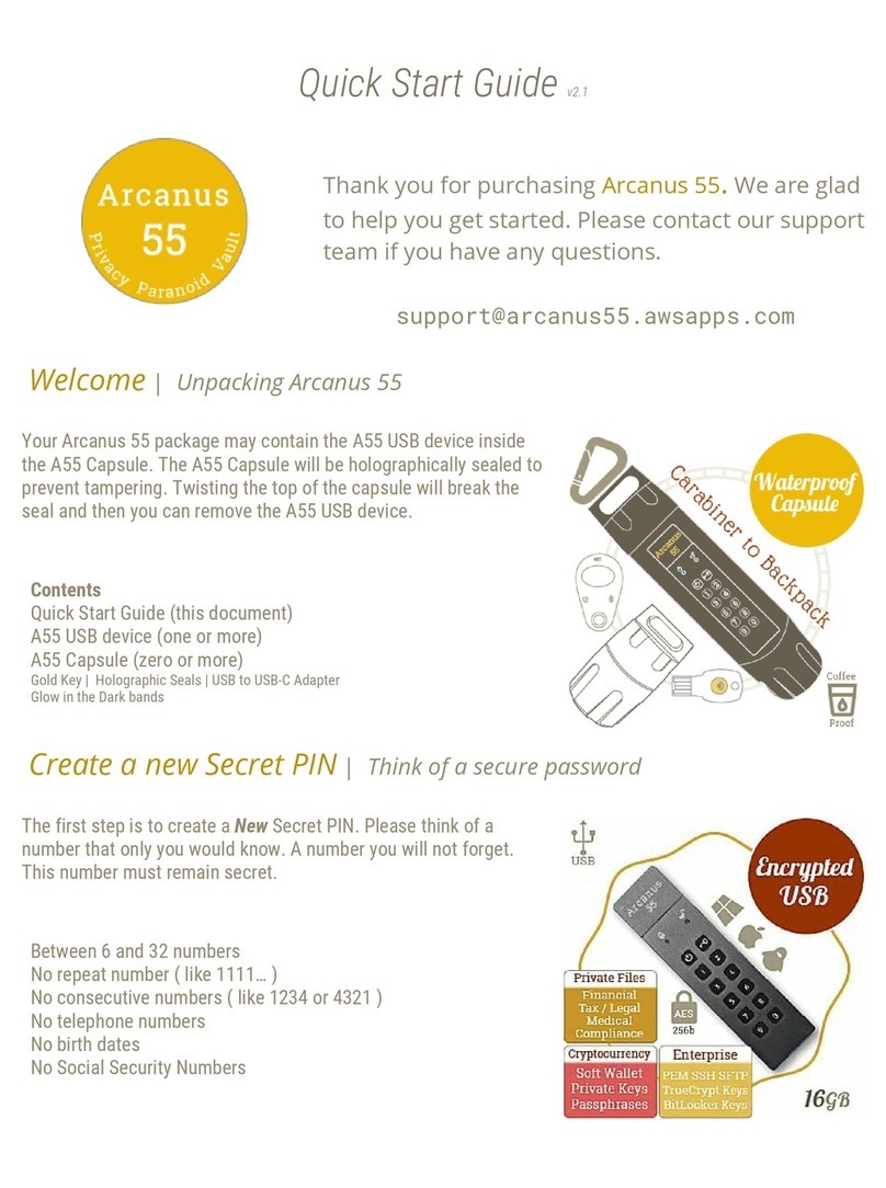 Arcanus A55 quick start guide